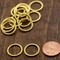 1 Dozen 1/2" Gold Bra Adjuster Rings Sliders for Lingerie Straps Sewing Supplies
